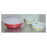 (3) PYREX BOWLS
