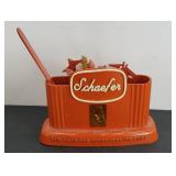 VINTAGE SCHAEFER BAR DISPLAY W/ ADVERTISING