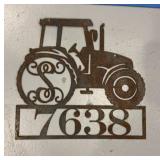 METAL TRACTOR SIGN