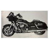 METAL BLACK PAINTED MOTORCYCLE SIGN