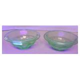 (2) URANIUM GLASS BOWLS