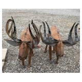 (2) METAL MOOSE YARD DECOR