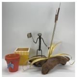 CUSTOM MADE RAILROAD FIGURE & ASSTD DECOR