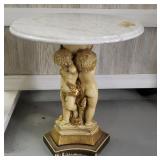 CHERUB MARBLE TOP TABLE