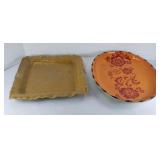 (2) DECORATIVE PLATTERS