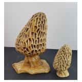 (2) CERAMIC MUSHROOMS