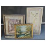 RIVER SCENE OIL ON CANVAS & PRINTS