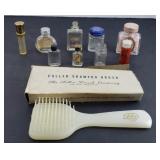 PERFUME BOTTLES & FULLER SHAMPOO BRUSH