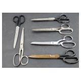 (6) VINTAGE SEWING SCISSORS