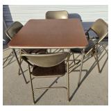 SAMSONITE CARD TABLE & (4) CHAIRS