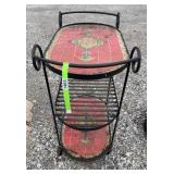TILE TOP SOUTHWEST STYLE PATIO CART