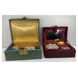 (2) JEWELRY BOXES W/ JEWELRY