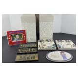 PLAQUES, DECORATIVE STATIONERY BOXES & FRAME