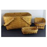 (3) LONGABERGER BASKET: LARGE GATHERING & OTHER
