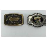 PEABODY COAL & WESTERN THEME BELT BUCKLES