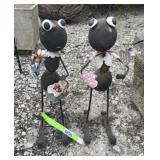 (2) METAL ANT YARD DECOR