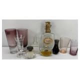 VINTAGE PERFUME BOTTLES & SHOT GLASSES
