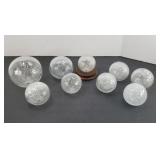 (9) GLASS DECORATOR GLOBES