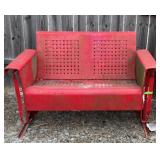 MID CENTURY METAL GLIDER