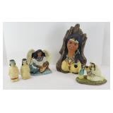 ASSTD NATIVE AMERICAN FIGURES & DECOR