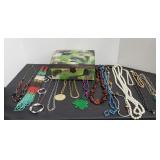 ARTIST DESIGN JEWELRY BOX W/ NECKLACES