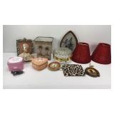 SMALL JEWELRY BOXES, VANITY LAMP SHADES, MORE