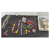 BEADED NECKLACES & ASSTD JEWELRY