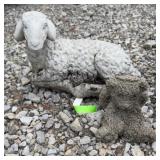 CONCRETE SHEEP & BEAR STATUE