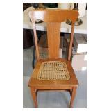 OAK CHAIR W/ CANE SEAT
