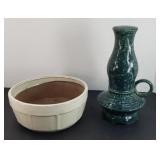 CROCK PLANTER & CROCK OIL LAMP DECOR