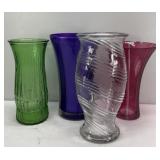 (4) DECORATIVE VASES