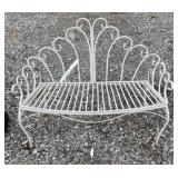 CHILDS WROUGHT IRON PATIO LOVESEAT