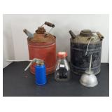 (2) KEROSENE CANS & OIL CAN