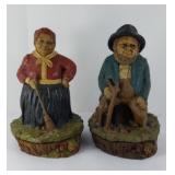 (2) VINTAGE TOM CLARK GNOMES W/ STANDS