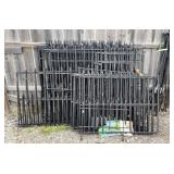 (25) SECTIONS OF METAL FENCING