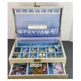 JEWELRY BOX W/ ASSTD JEWELRY