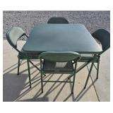 MECO CARD TABLE & (4) CHAIRS