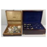 (2) JEWELRY BOXES W/ ASSTD JEWELRY