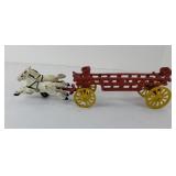 CAST IRON FIRE TRUCK W/ HORSE