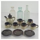 (3) VINTAGES & CHILDS STONEWARE DISH SET