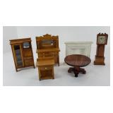 LOCAL ARTIST DOLL HOUSE TABLE & OTHER FURNITURE