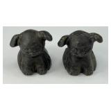 (2) CAST IRON GRISWOLD PUPS MARKED