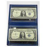 (2) UNCIRCULATED 1957 BLUE SEAL DOLLAR BILLS