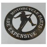 MOTORCYCLE PARTS FUNNY METAL SIGN