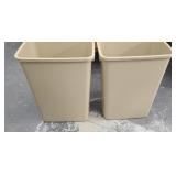 (2) 13 GALLON TRASH CANS