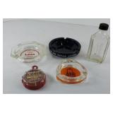 ADVERTISING ASHTRAYS & JAMESTOWN PHARMACY BOTTLE