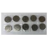 (10) UNCIRCULATED EISENHOWER DOLLARS MIXED DATES