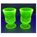 (2) URANIUM HOPALONG CASSIDY TOOTHPICK HOLDERS