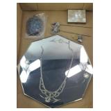 DRESSER MIRROR COMPACT & ASSTD JEWELRY