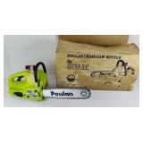 POULAN CHAINSAW WHISKEY DECANTER